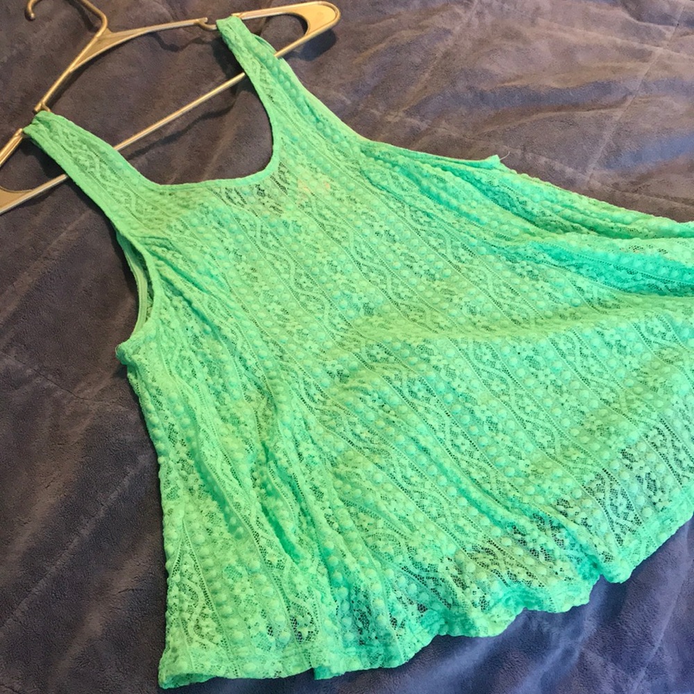 Candie’s Green Flowing Tank Top